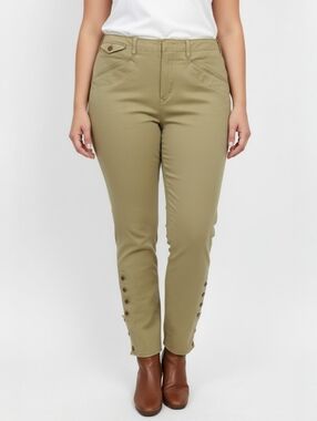 Ralph Lauren Blue Label Jodhpur Riding Pants Tan Button Cuff High Rise 12